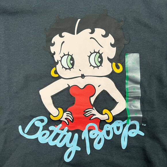 Betty Boop Women's Charcoal Gray Graphic Long Sleeve Sweatshirt - Medium - NWT - Picture 4 of 8